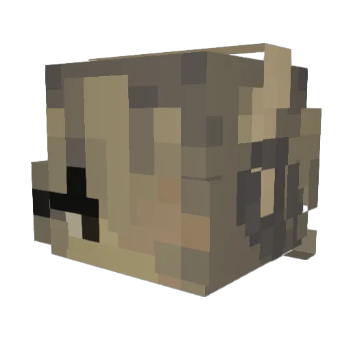 unstable_day Minecraft avatar head, 3D render