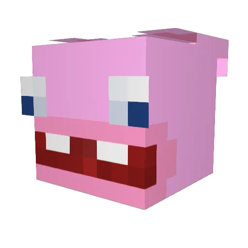 unstable_pyro Minecraft avatar head, 3D render