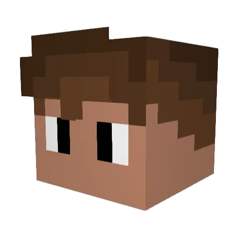 unstable_rat Minecraft avatar head, 3D render