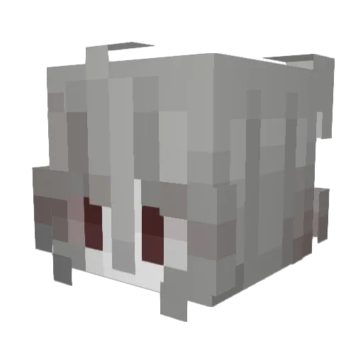 unstattic Minecraft avatar head, 3D render
