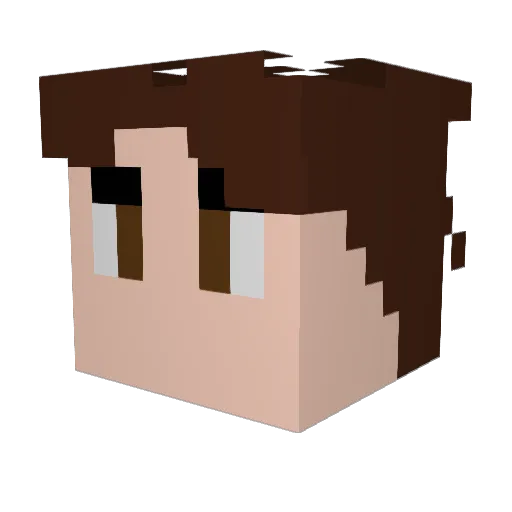 unsuao Minecraft avatar head, 3D render
