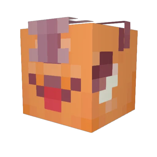 unsubbin Minecraft avatar head, 3D render