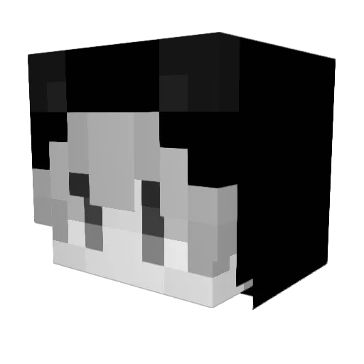 unsuccess Minecraft avatar head, 3D render