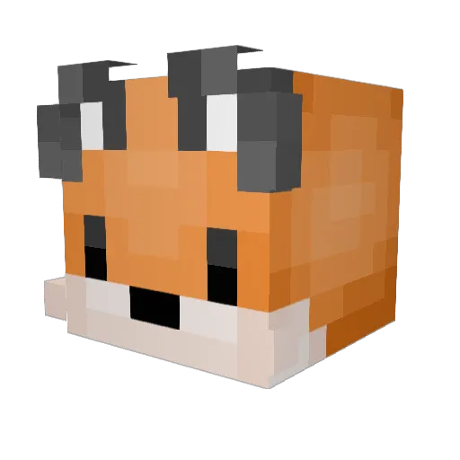 unsuhh Minecraft avatar head, 3D render