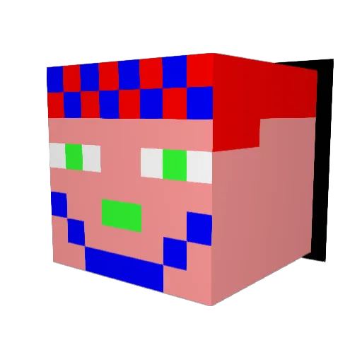 untamedangel Minecraft avatar head, 3D render