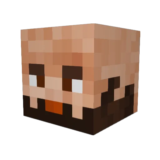 unterhqse Minecraft avatar head, 3D render