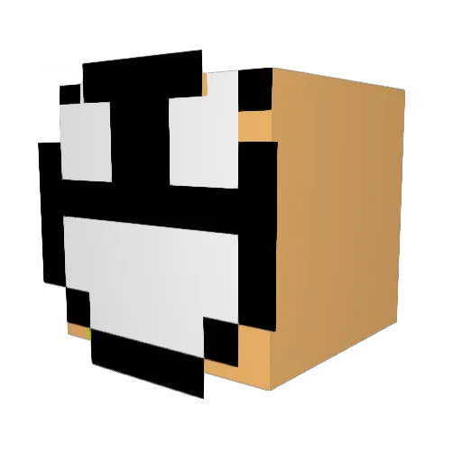 unterm_niwoo Minecraft avatar head, 3D render