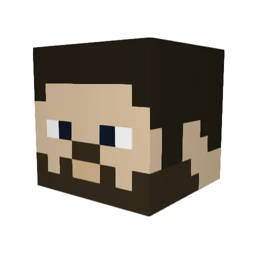 untermiter Minecraft avatar head, 3D render