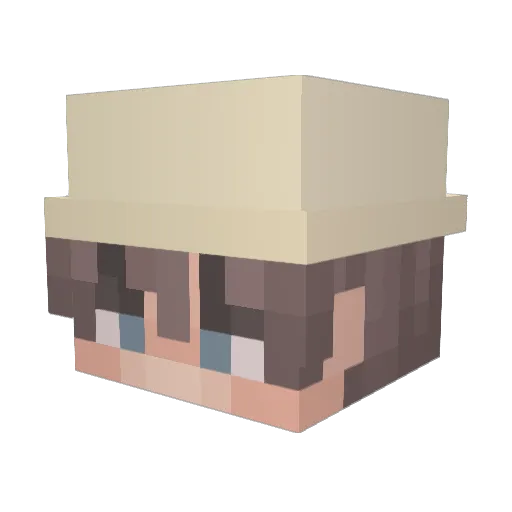 unterstrxch Minecraft avatar head, 3D render