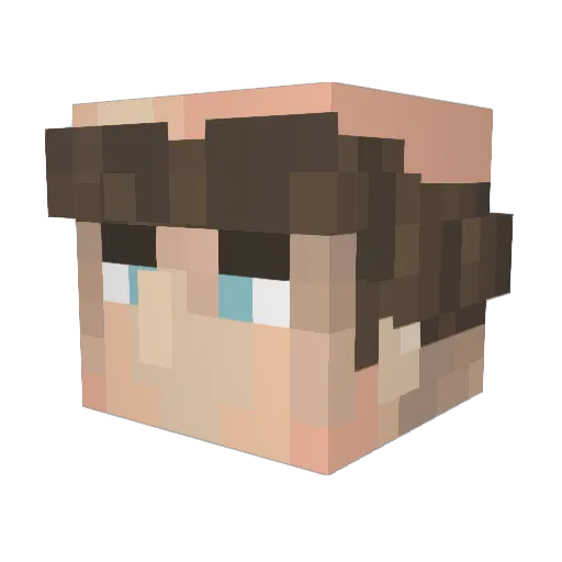 untitled_eight Minecraft avatar head, 3D render