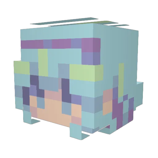 untitledg00se Minecraft avatar head, 3D render