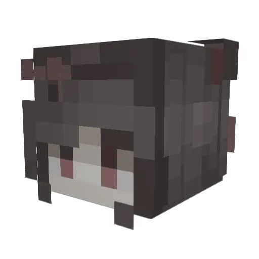 unuspookyunu Minecraft avatar head, 3D render