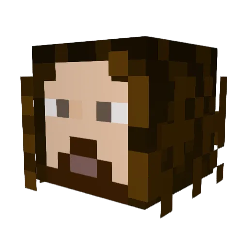unveiled0 Minecraft avatar head, 3D render