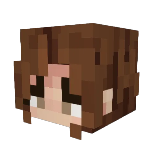 unventivetalent Minecraft avatar head, 3D render