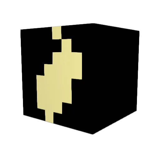 unwaxed Minecraft avatar head, 3D render