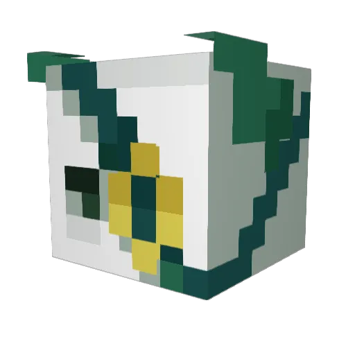 unzack Minecraft avatar head, 3D render