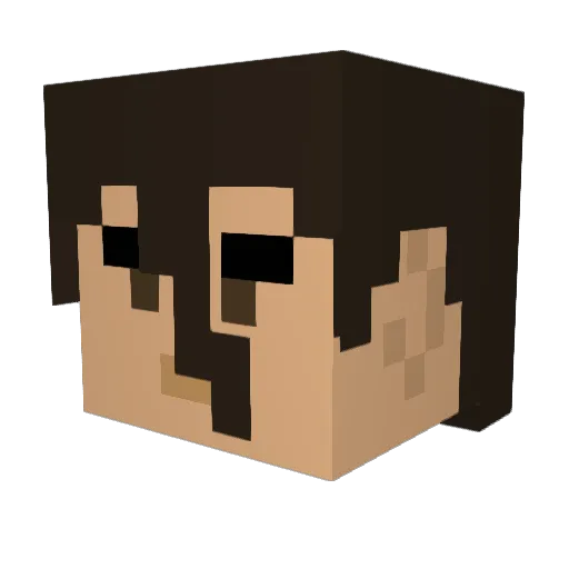 uocn Minecraft avatar head, 3D render