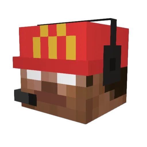 uohh Minecraft avatar head, 3D render