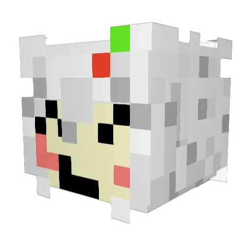 uom0mpu Minecraft avatar head, 3D render