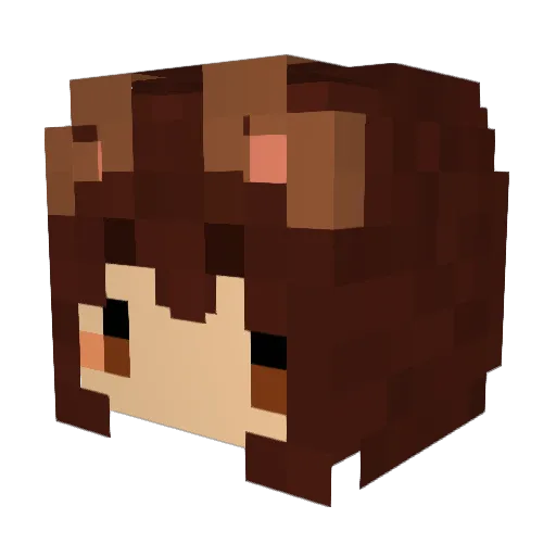 uomee Minecraft avatar head, 3D render
