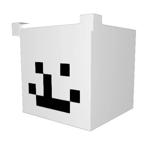 uongcha Minecraft avatar head, 3D render