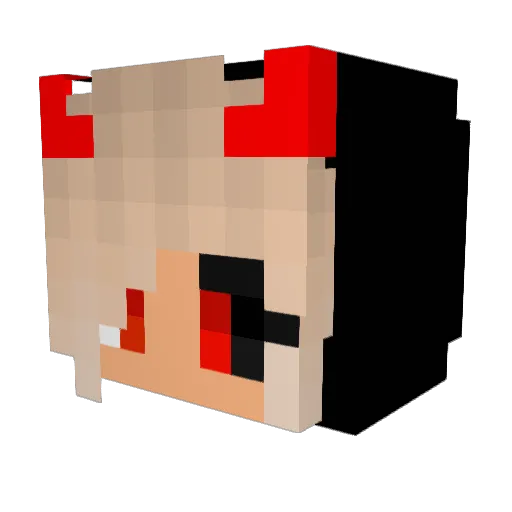uongx Minecraft avatar head, 3D render
