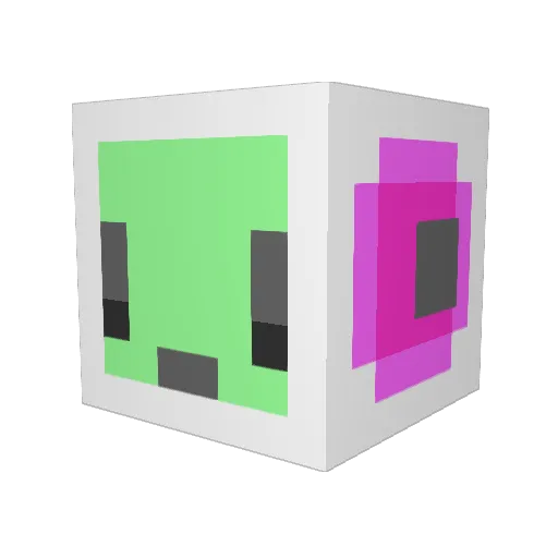 uoru14 Minecraft avatar head, 3D render
