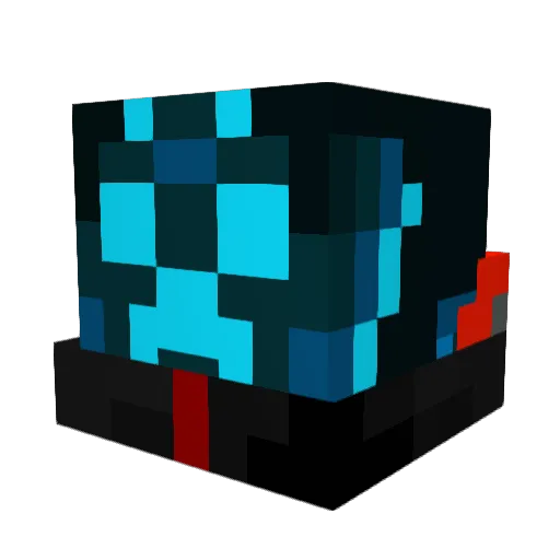uoxam Minecraft avatar head, 3D render