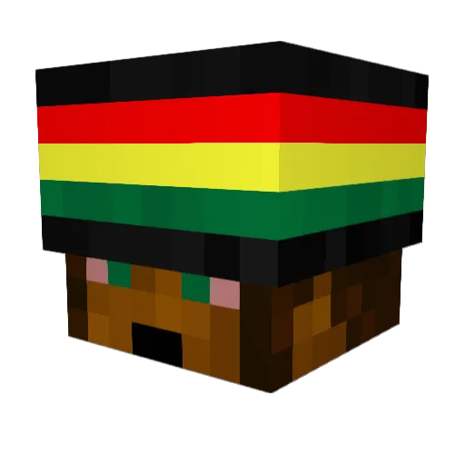 up3dox Minecraft avatar head, 3D render