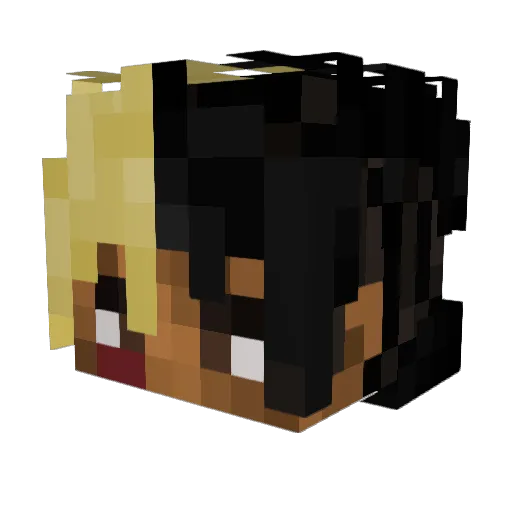 upSekC Minecraft avatar head, 3D render