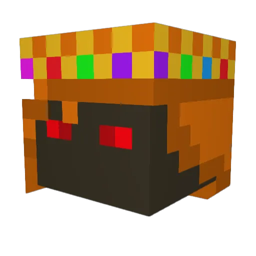upUPup Minecraft avatar head, 3D render