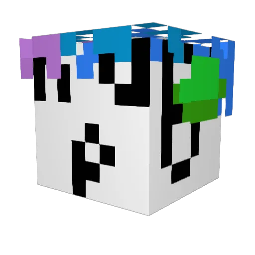up_on8 Minecraft avatar head, 3D render