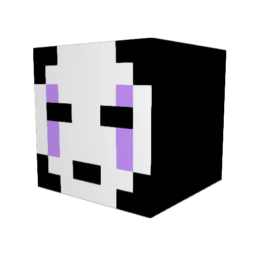 upa_moon Minecraft avatar head, 3D render