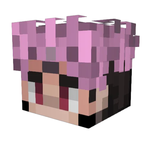 upahM Minecraft avatar head, 3D render