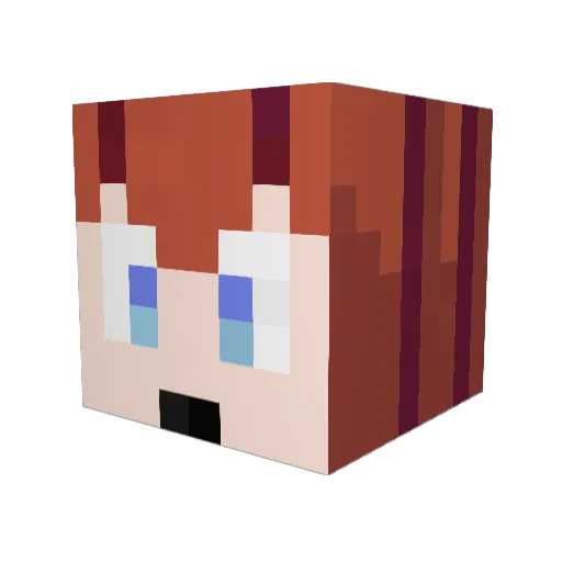 uparupa3 Minecraft avatar head, 3D render