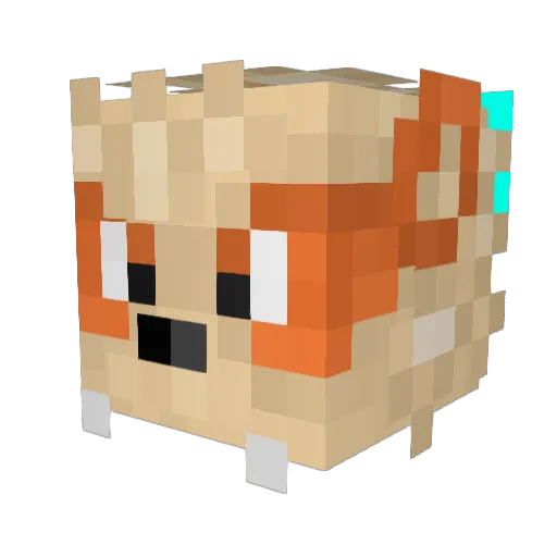 upbeatknight Minecraft avatar head, 3D render