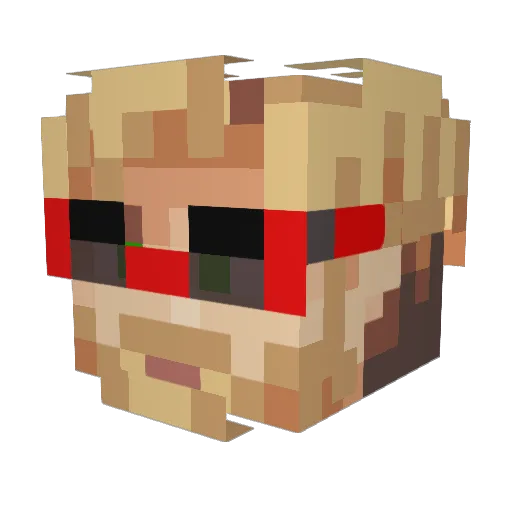 upchuck89 Minecraft avatar head, 3D render