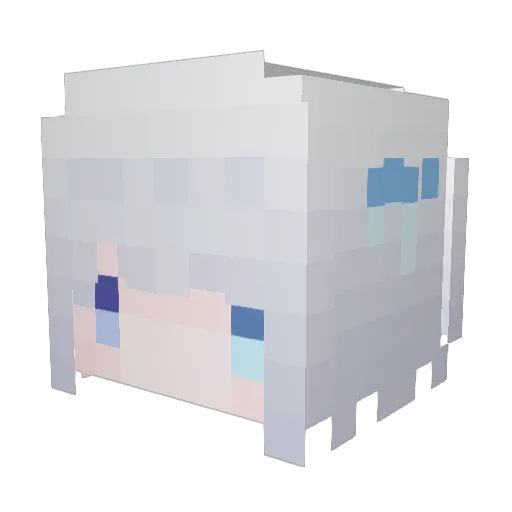 upcome Minecraft avatar head, 3D render