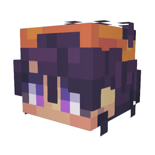 upcqn Minecraft avatar head, 3D render