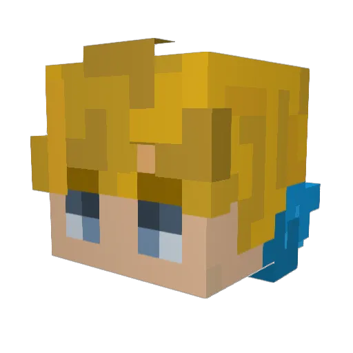 updation Minecraft avatar head, 3D render
