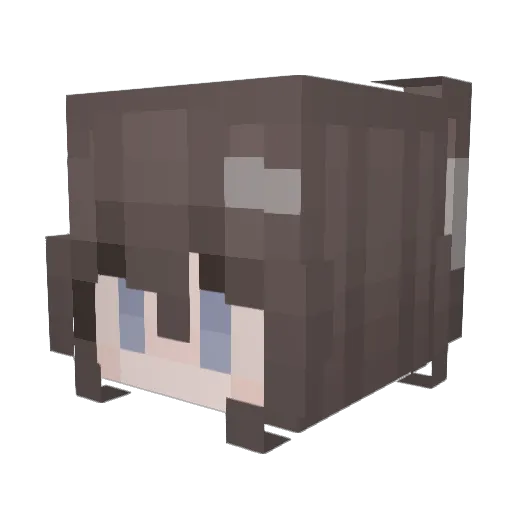 updatraa Minecraft avatar head, 3D render
