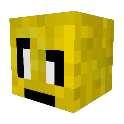 upgraded_fox Minecraft avatar head, 3D render