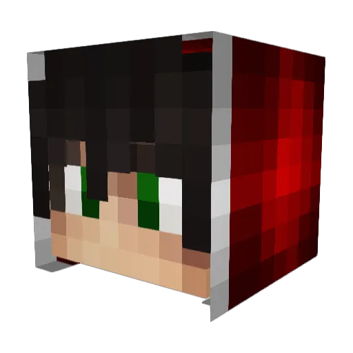 uphortimie Minecraft avatar head, 3D render