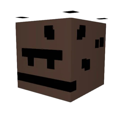 upim Minecraft avatar head, 3D render