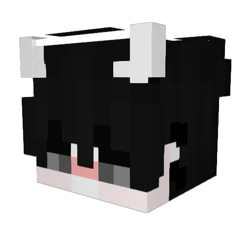 uplusme Minecraft avatar head, 3D render