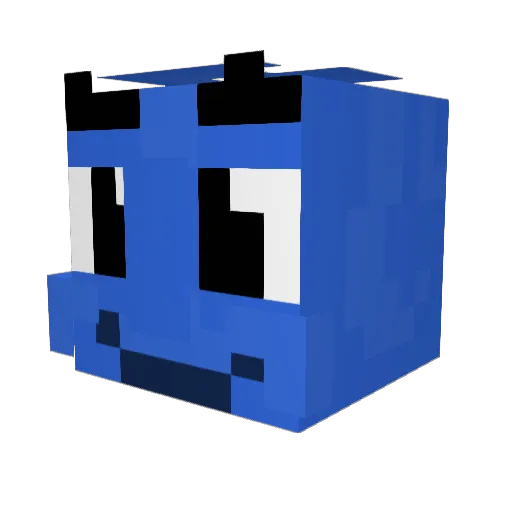 upme Minecraft avatar head, 3D render