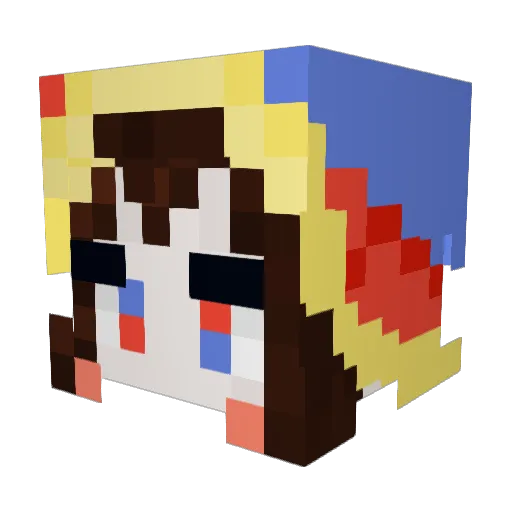 upmostearth_ Minecraft avatar head, 3D render