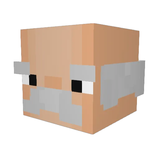 upperowl Minecraft avatar head, 3D render