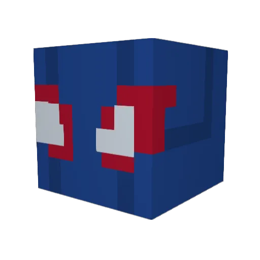 upraxx Minecraft avatar head, 3D render