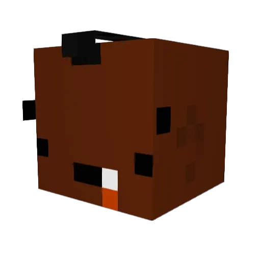 upsetPOncioQ Minecraft avatar head, 3D render